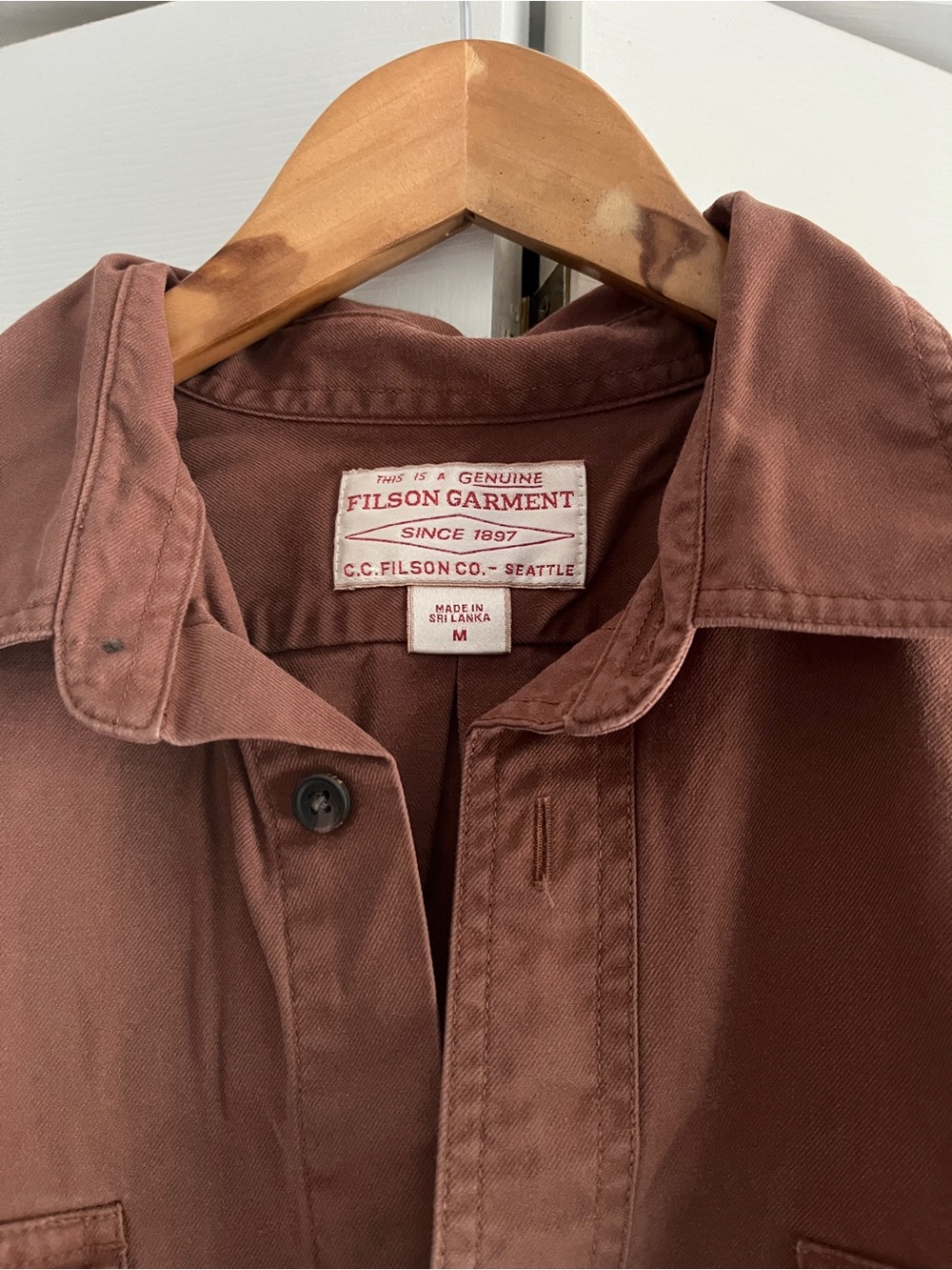 Filson Rust-Brown Short Sleeve Shirt - Picture 2 of 3